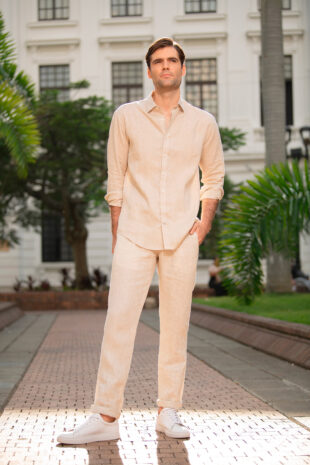 Camisa Slim Fit 100% Lino Arena