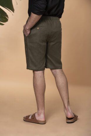 Bermuda Portofino Lino Verde Oliva - SKU 702250116