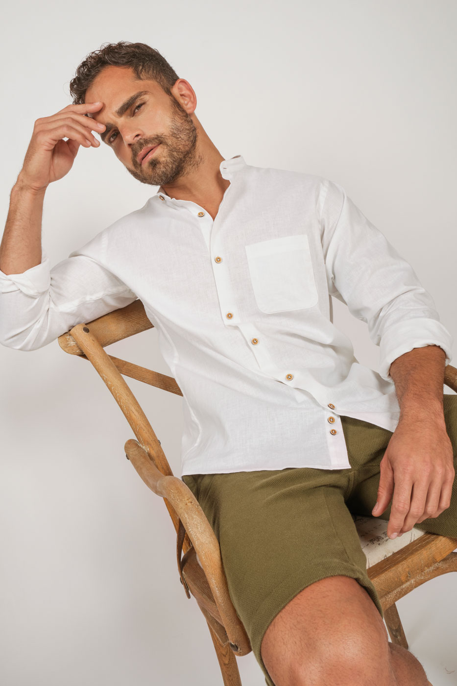 Camisa Lino Florencia Blanco