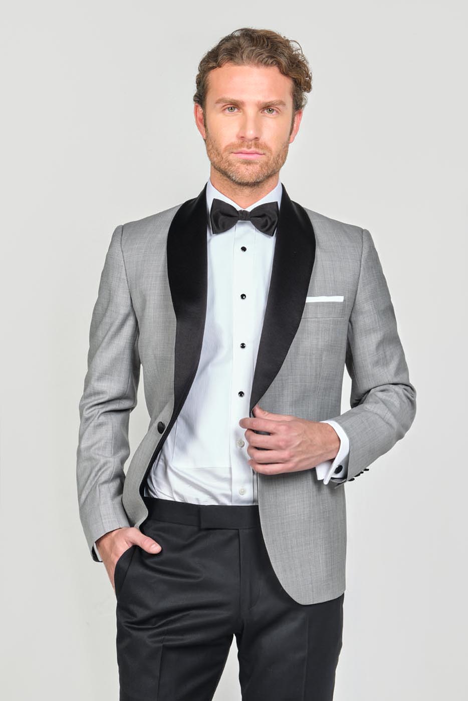 Traje Formal Sobre Medida Paño Tropical Fil & Fil Gris