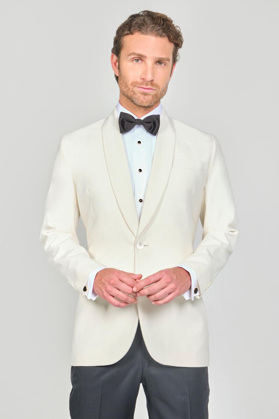 Traje Formal Sobre Medida Paño Tropical Marfil