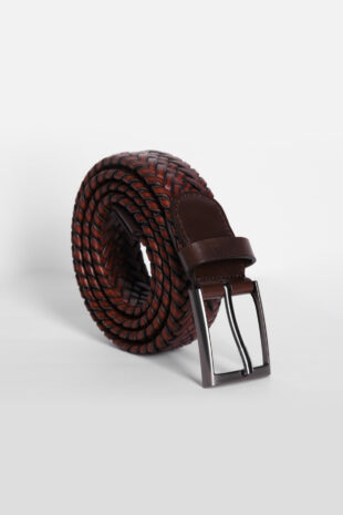 Correa Trenzada Cuero Miel