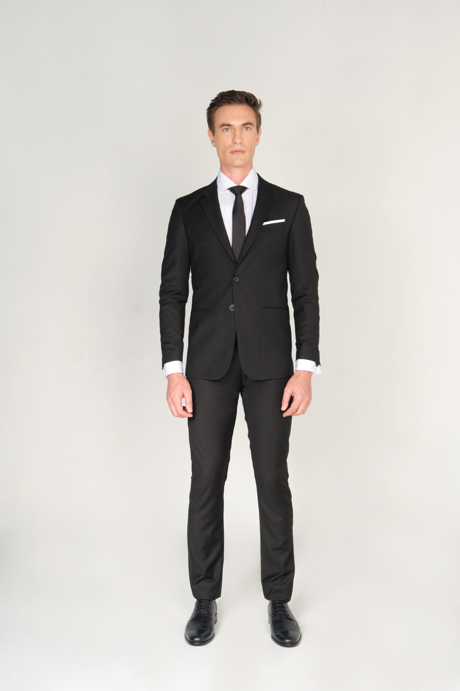 Chaqueta Slim Paño Negro