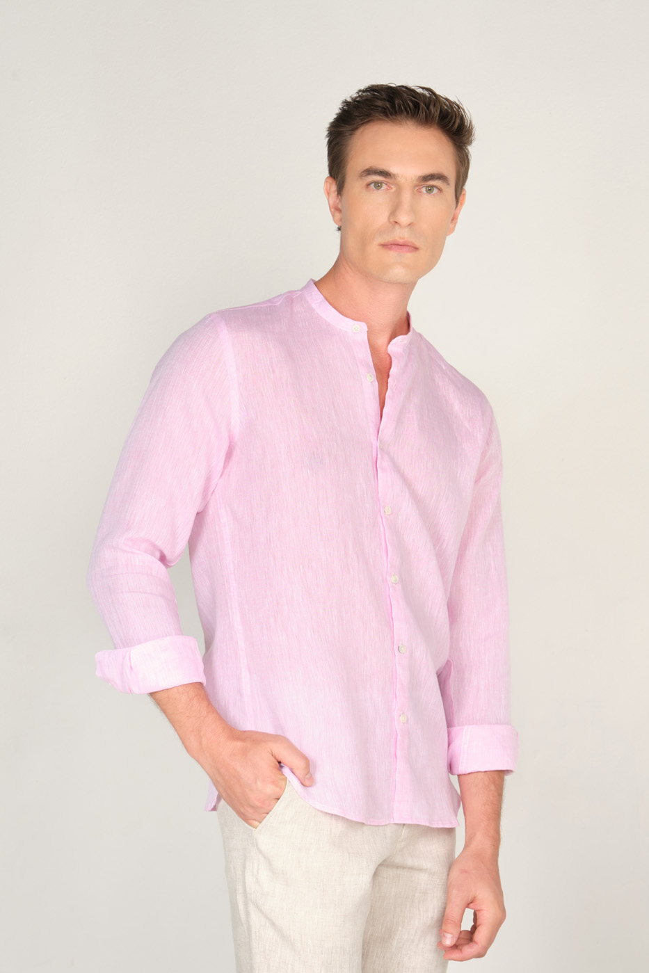 Camisa Classic Neru Lino Rosado