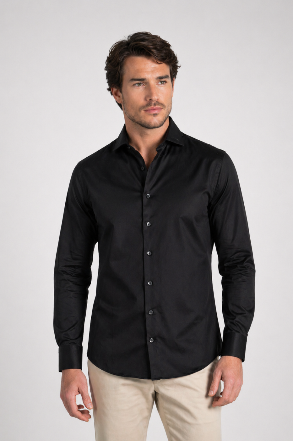 Camisa Rafael Cure en algodón pima, suave y duradera. Classic fit ideal para looks elegantes.