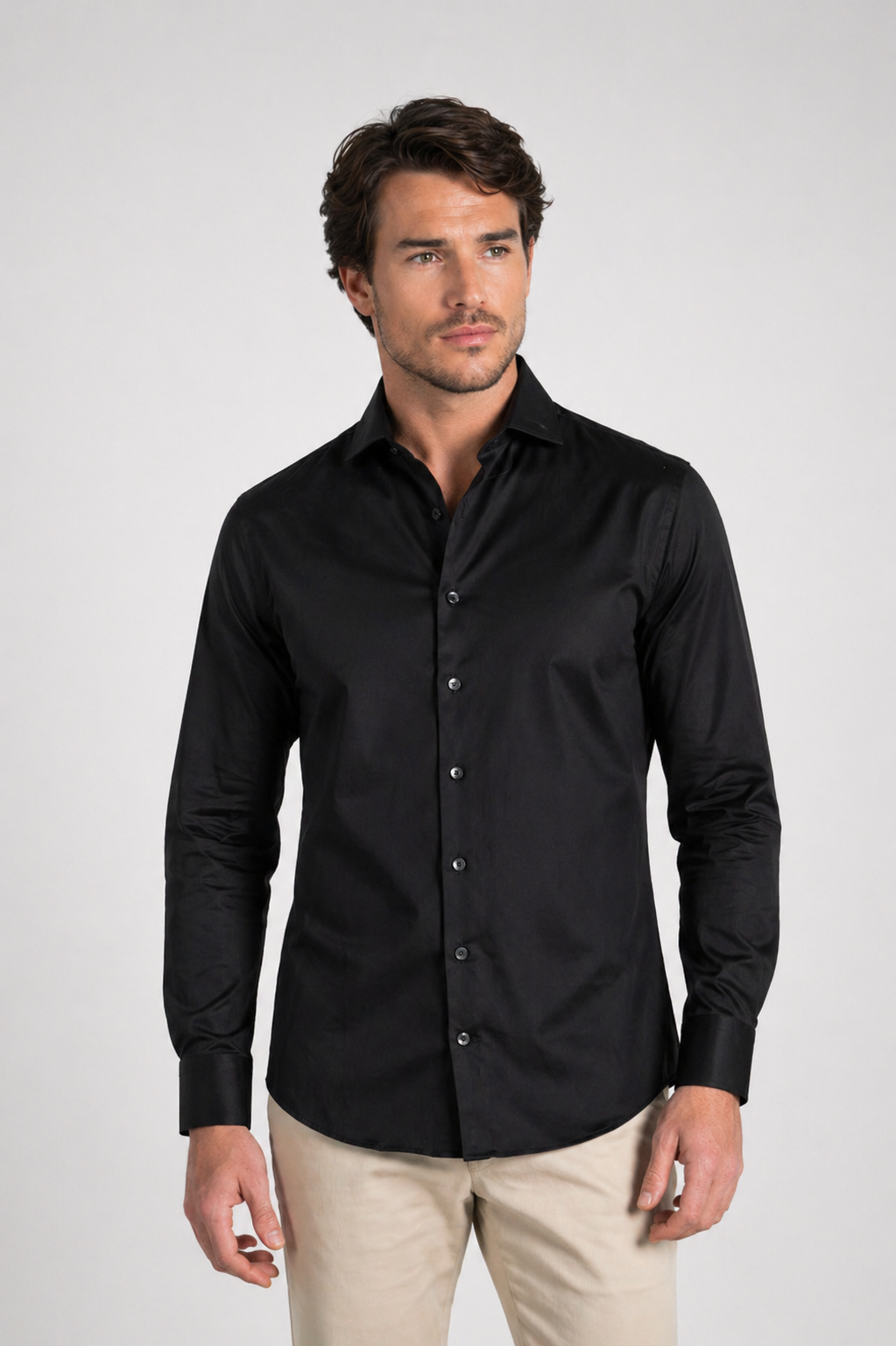Camisa Rafael Cure en algodón pima, suave y duradera. Classic fit ideal para looks elegantes.