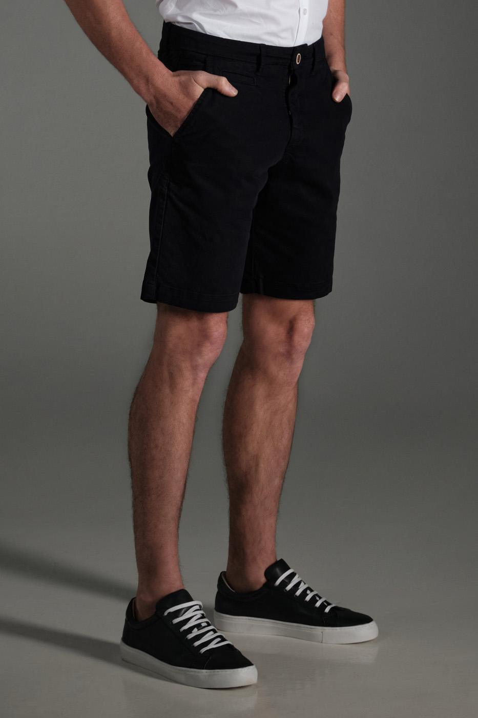 Bermuda Chino Slim Dril Azul Navy
