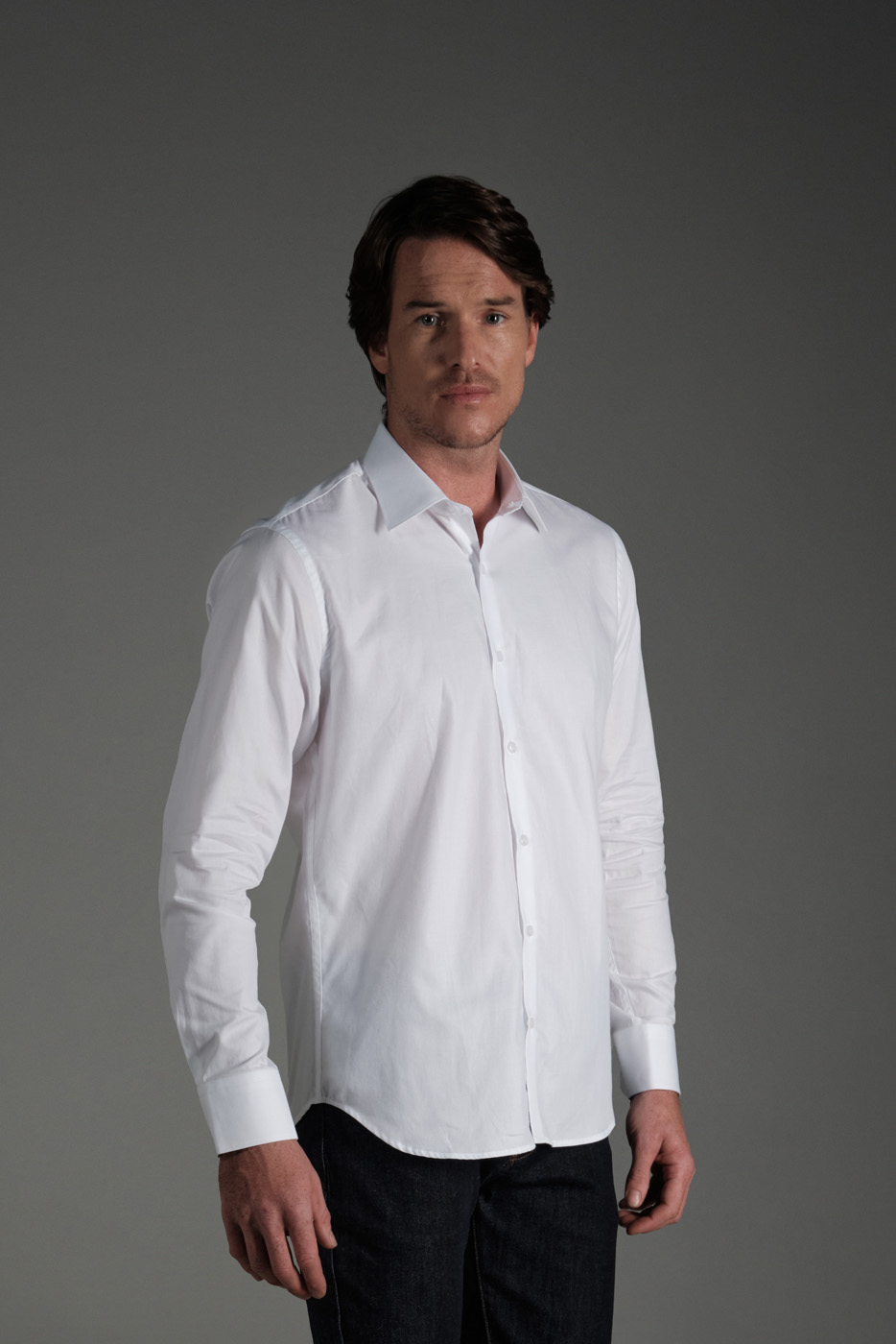 Camisa Classic Algodon Blanco Textura