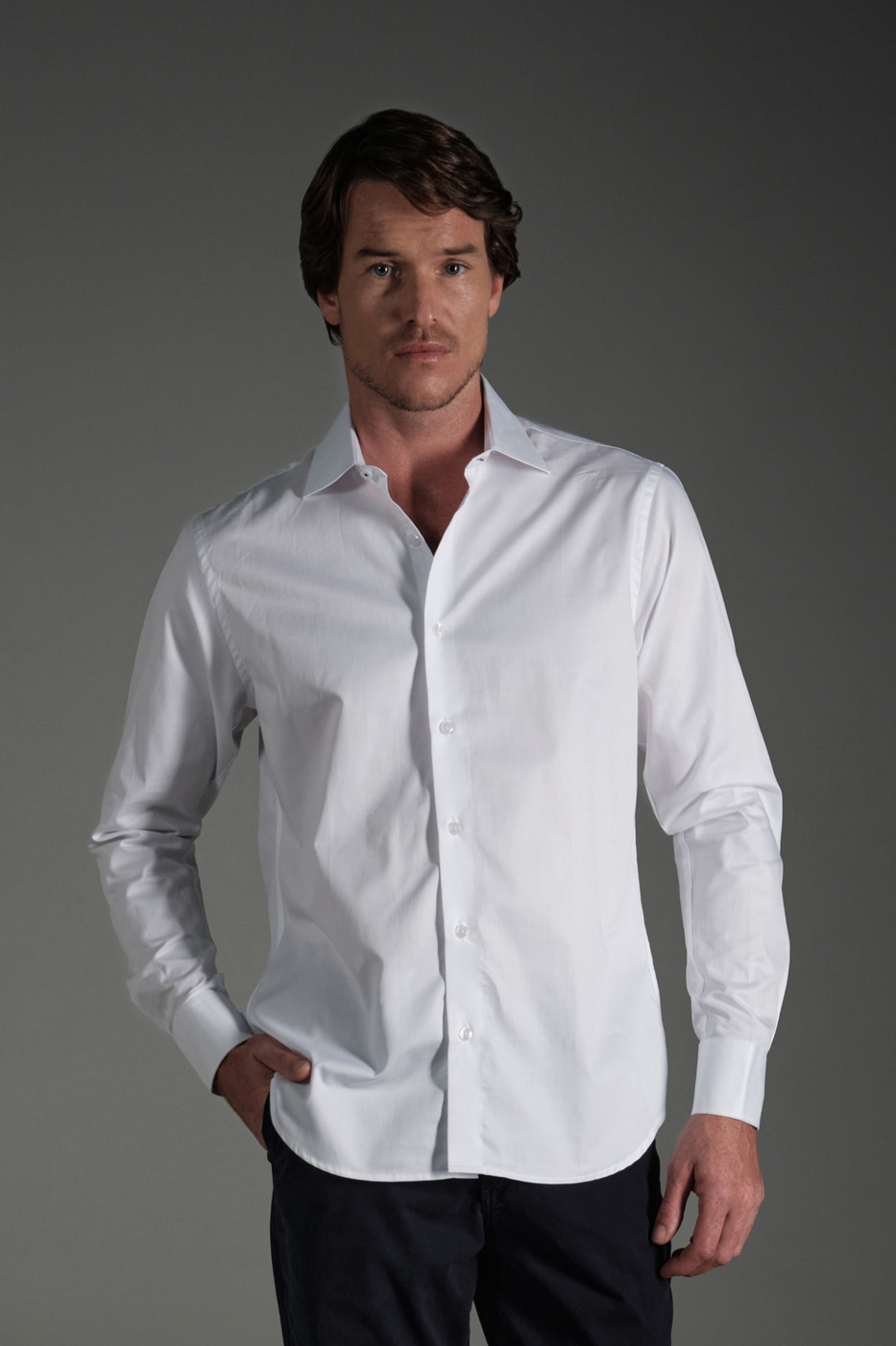 Camisa Classic Algodon Blanco