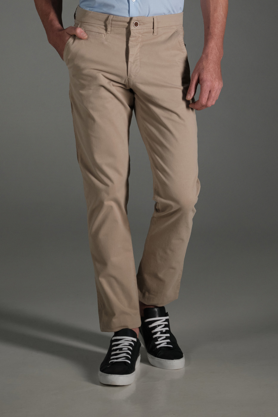 Pantalon Chino Slim Dril Beige