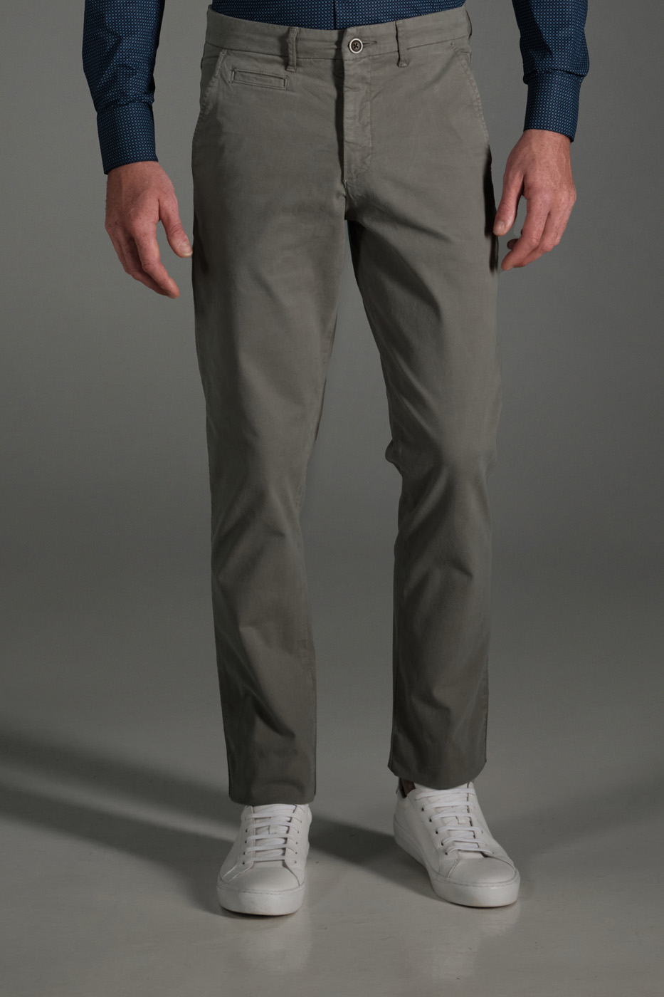 Pantalon Chino Slim Dril Gris Oscuro