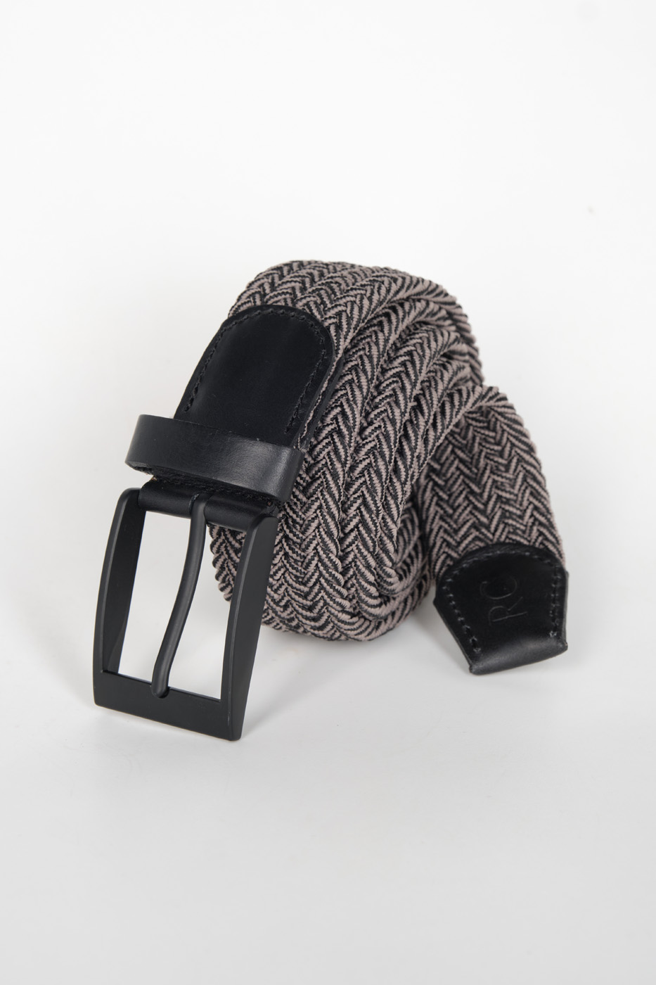 Correa Trenzada Gris Oscuro