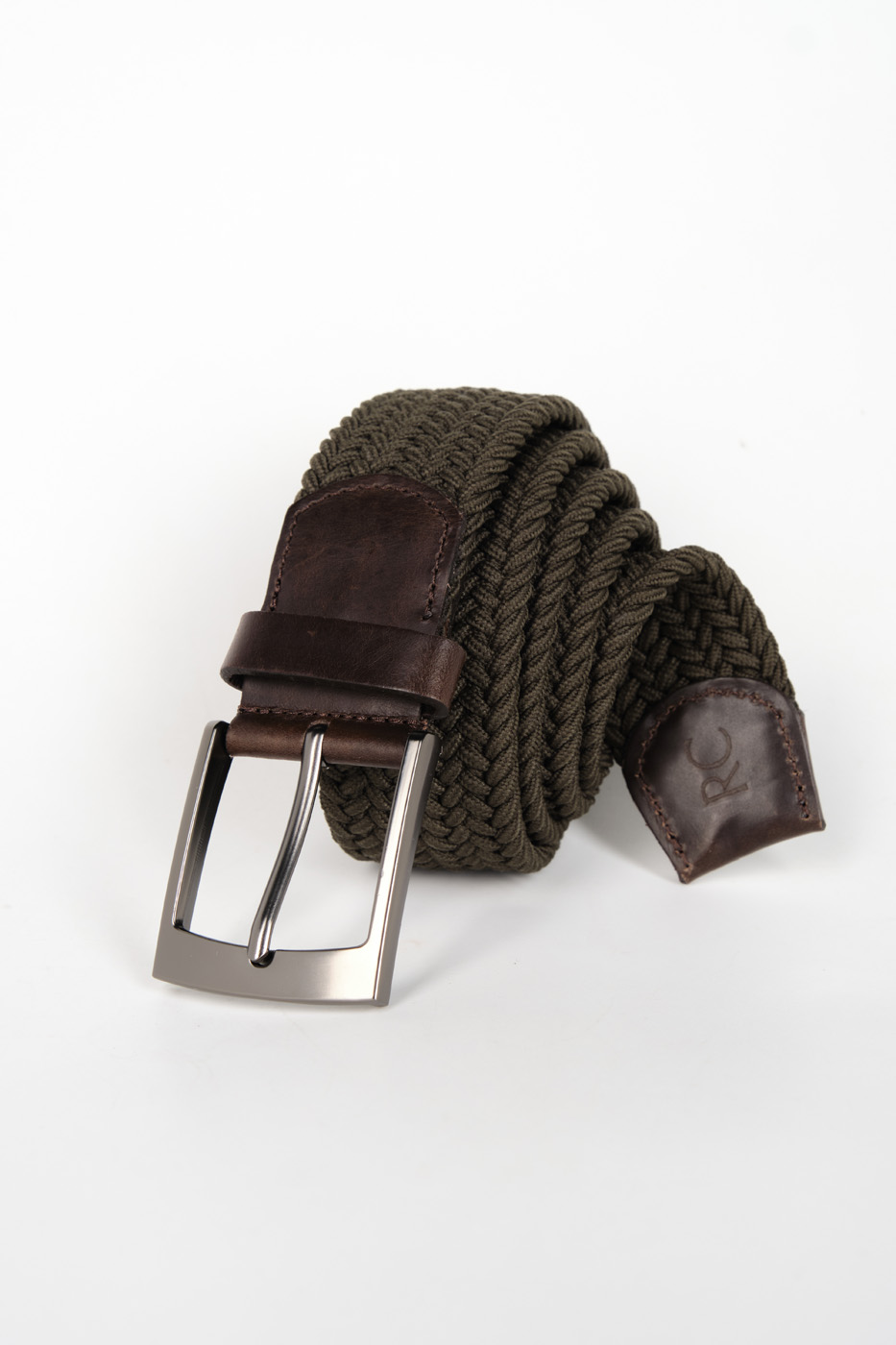 Correa Trenzada Verde Oscuro