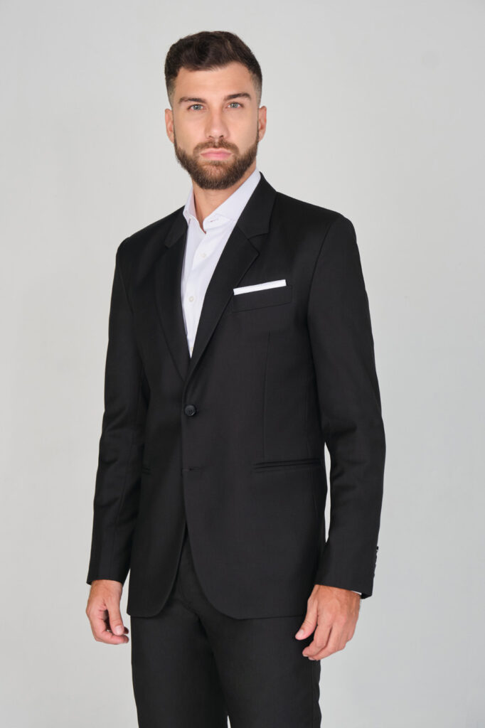 Chaqueta Traje Slim Fit Paño Negro