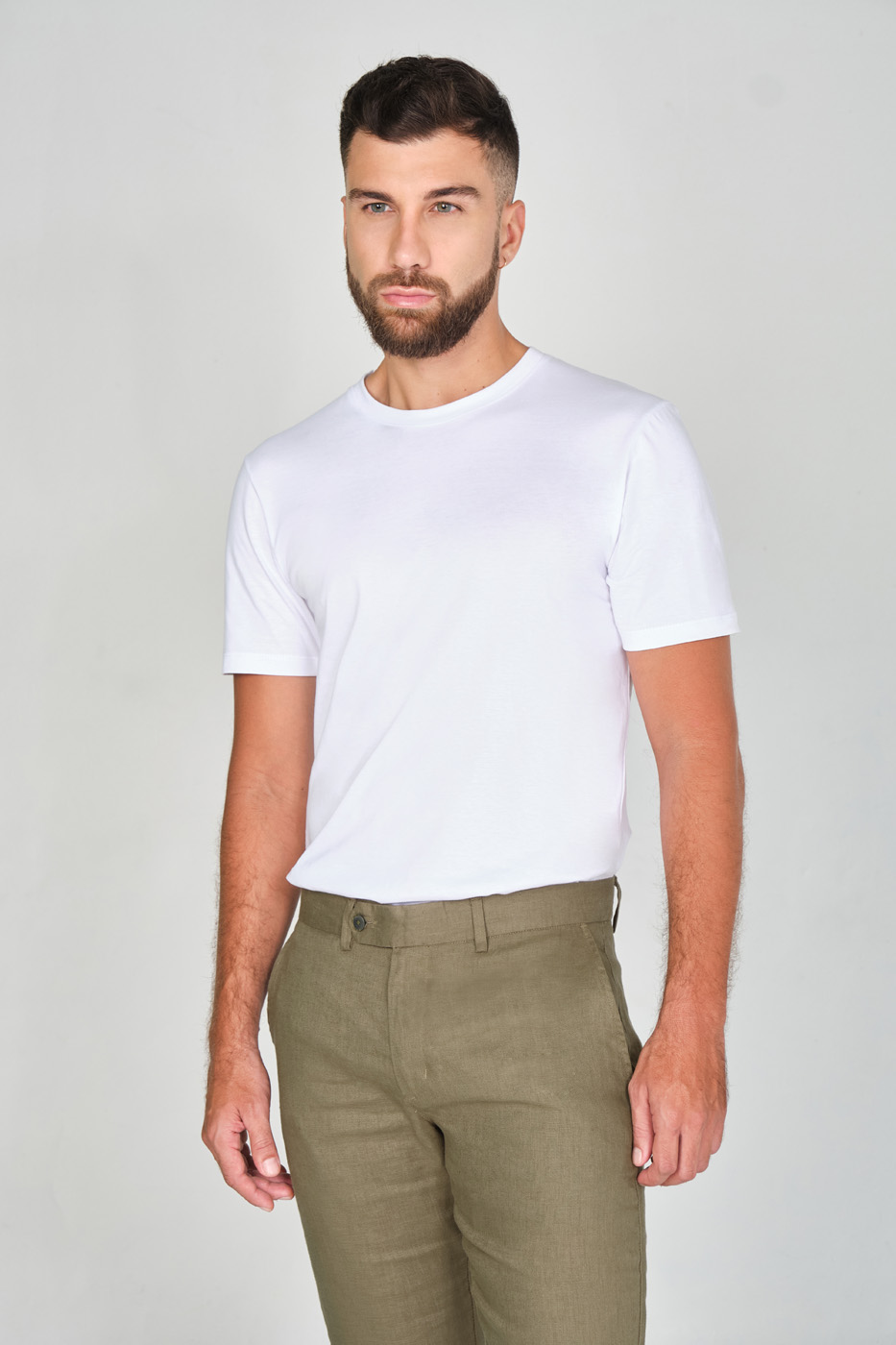 T-shirt Slim Fit 100% Algodón Blanco