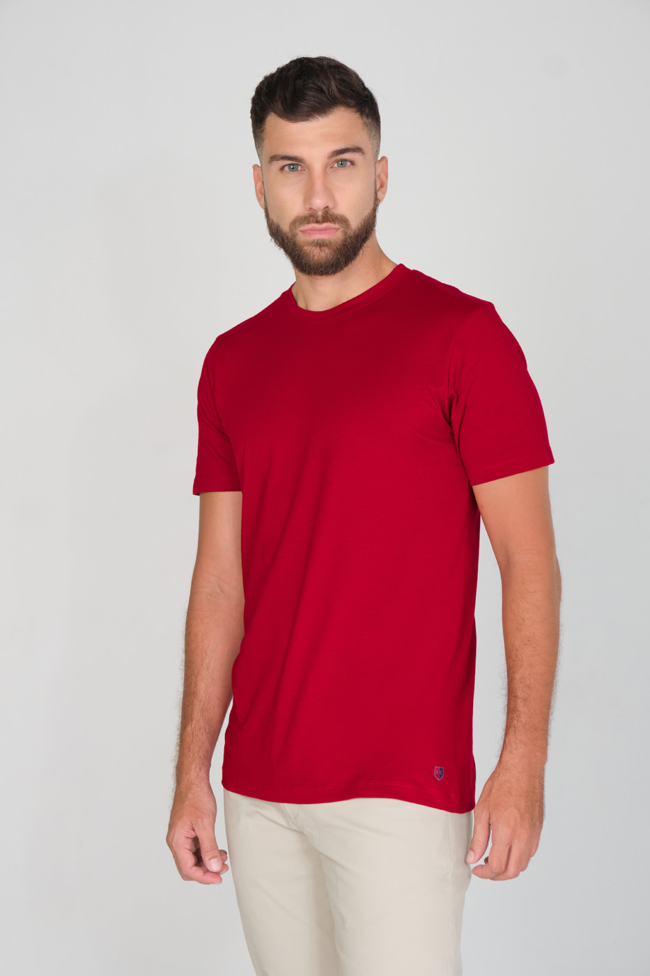 T-shirt Slim Fit 100% Algodón Rojo