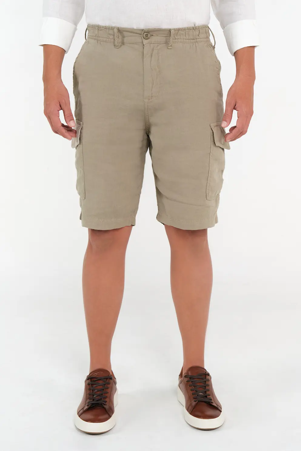 Bermuda Cargo Slim Fit 100% Beige Oscuro