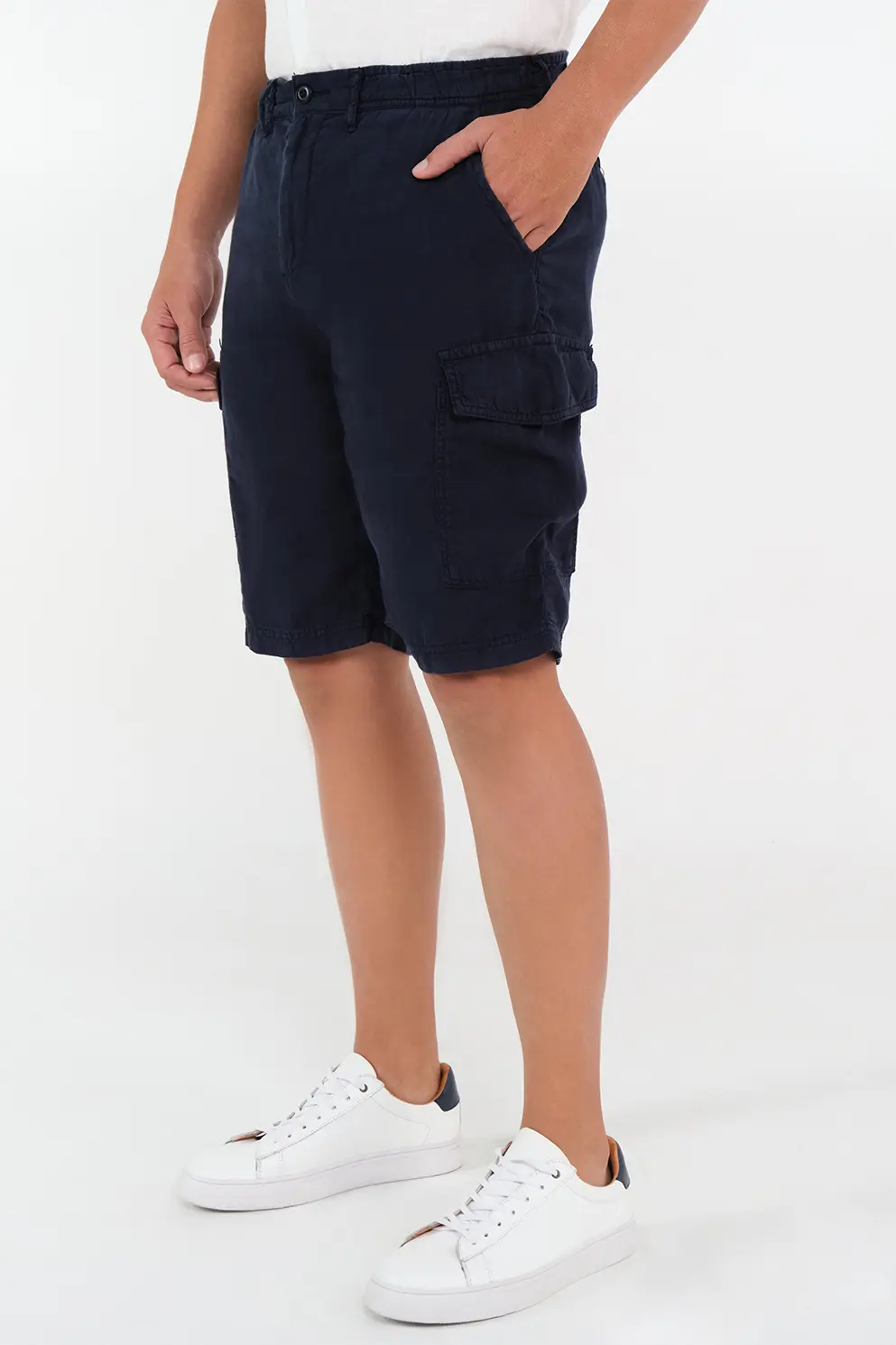 Bermuda Cargo Slim Fit 100% Azul Navy