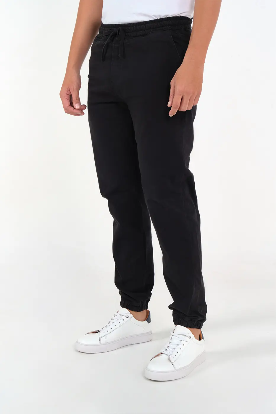 Pantalón Jogger Slim Fit Mezcla Algodón Negro