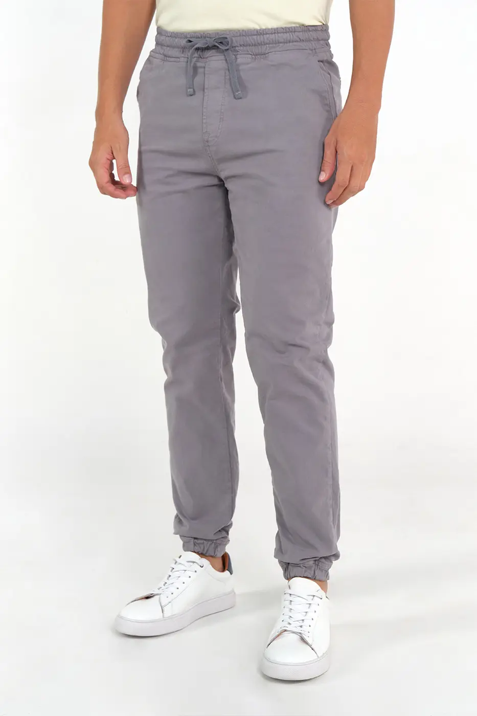 Pantalón Jogger Slim Fit Mezcla Algodón Gris