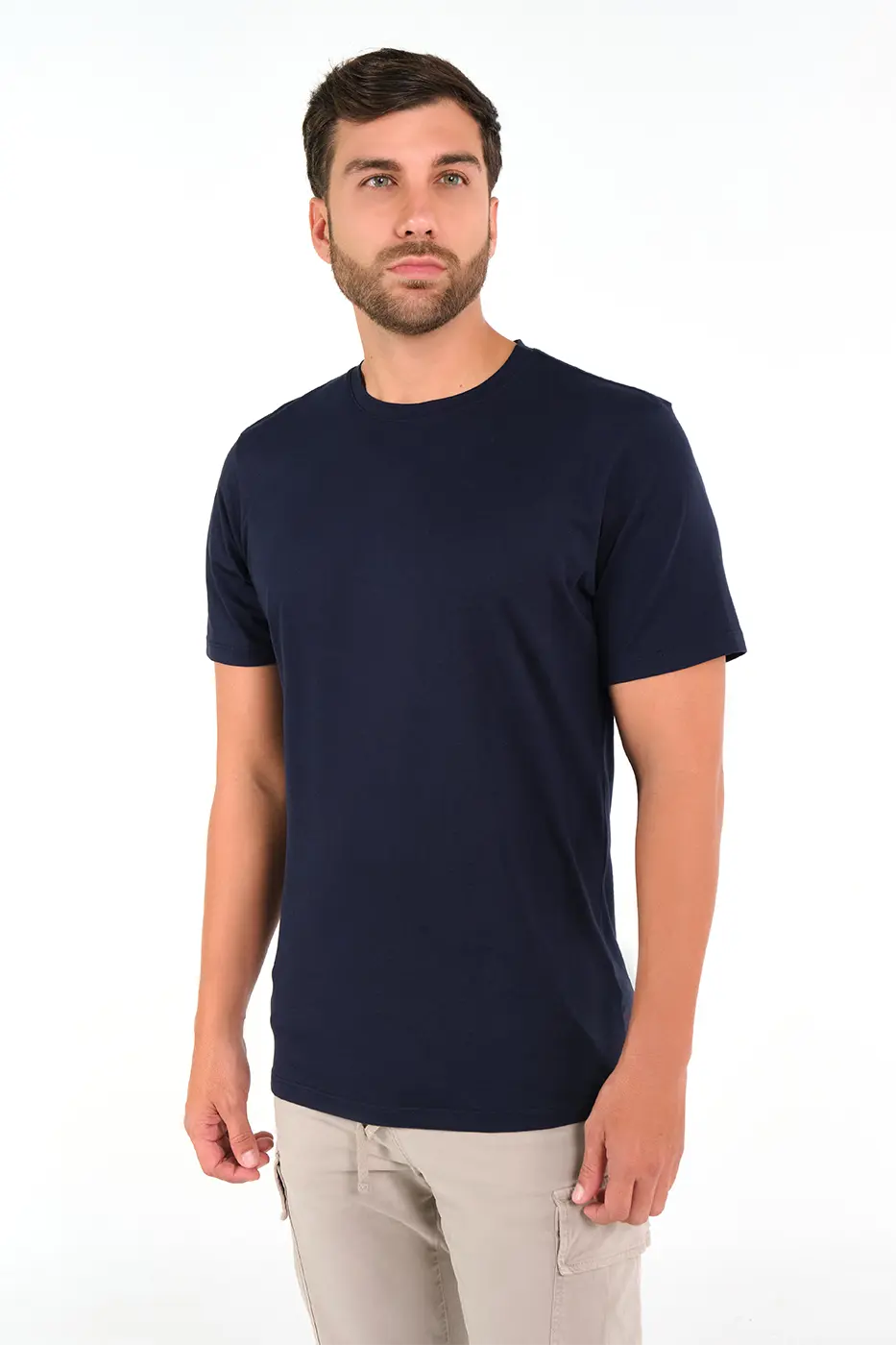 T-shirt Slim Fit 100% Algodón Azul Navy