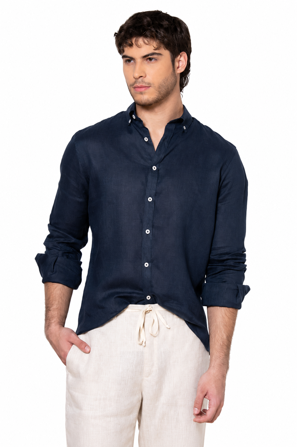 Camisa Sirocco Lino Azul Navy