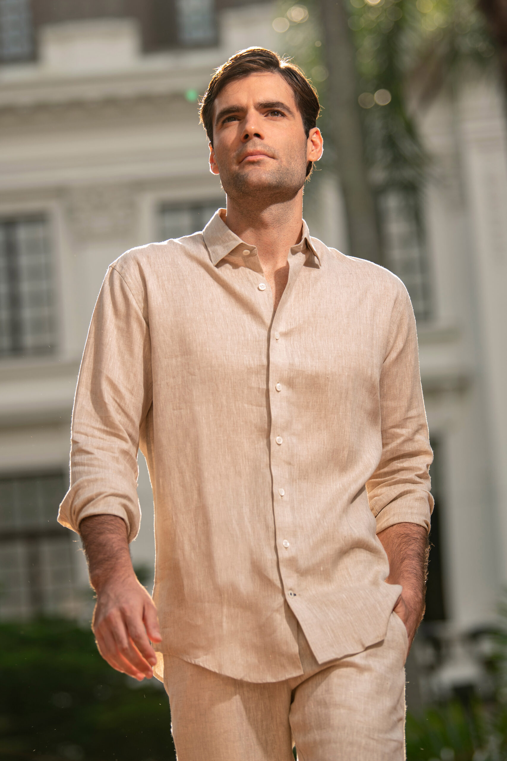 Camisa Slim Fit 100% Lino Arena