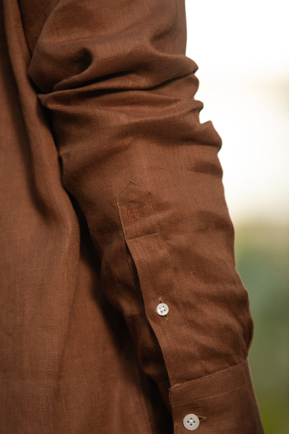 Camisa Slim Fit 100% Lino Brownie
