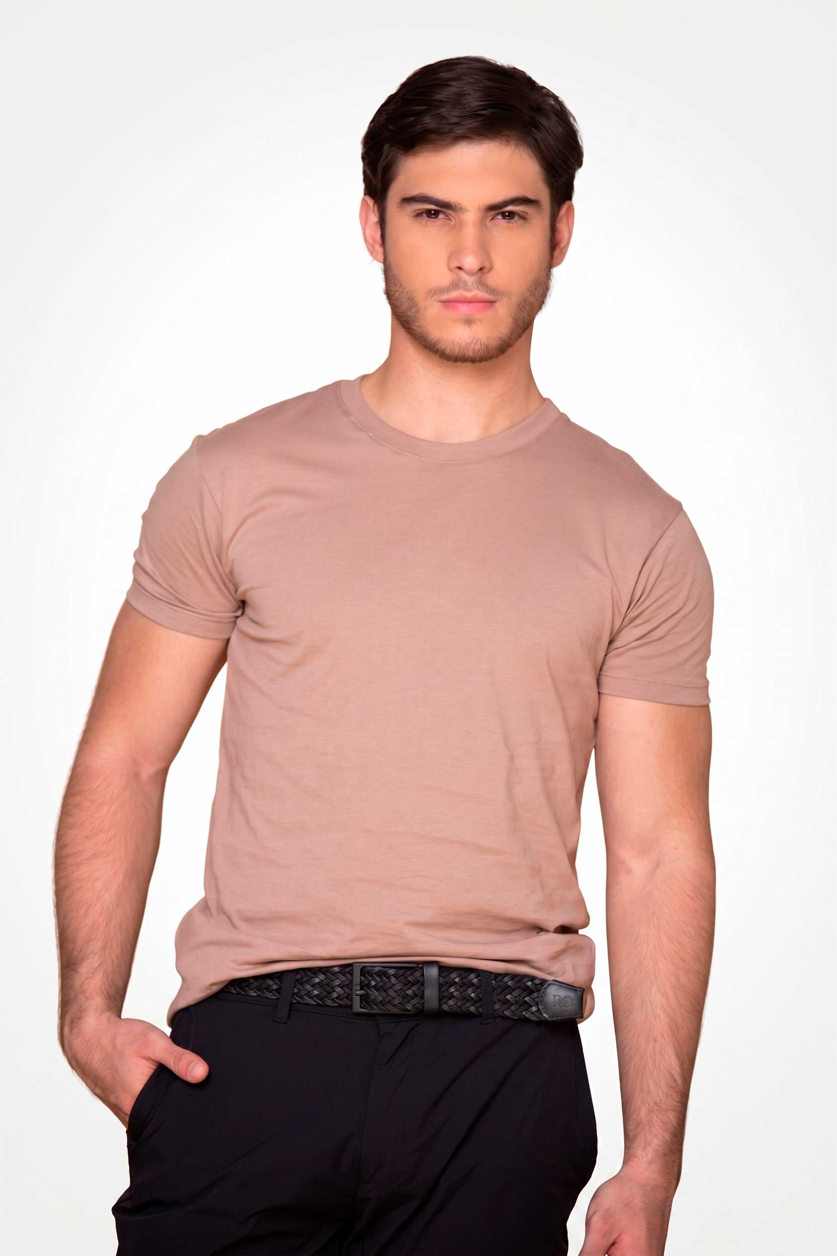 Camiseta 100% Algodón Pima Caqui