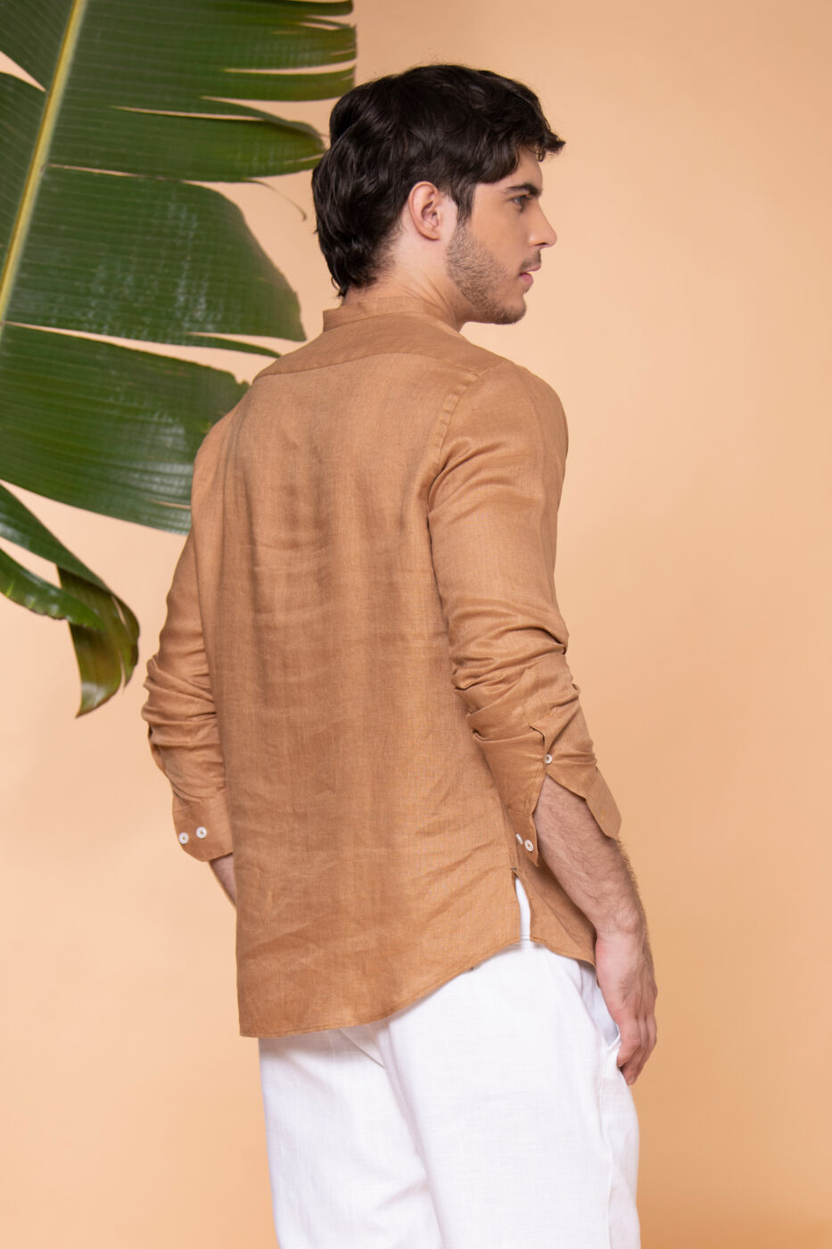 Camisa Mykonos Lino Moka
