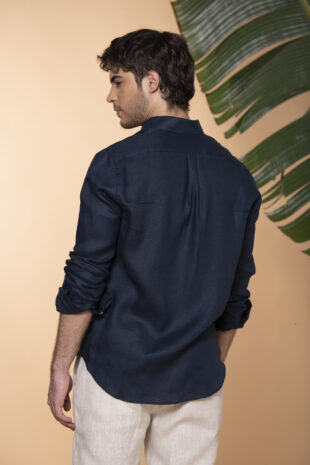 Camisa Sirocco Lino Azul Navy