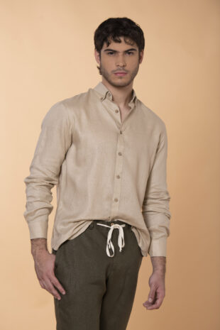 Camisa Sirocco Lino Beige