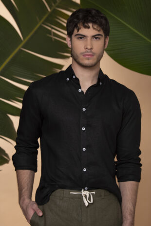 Camisa Sirocco Lino Negro
