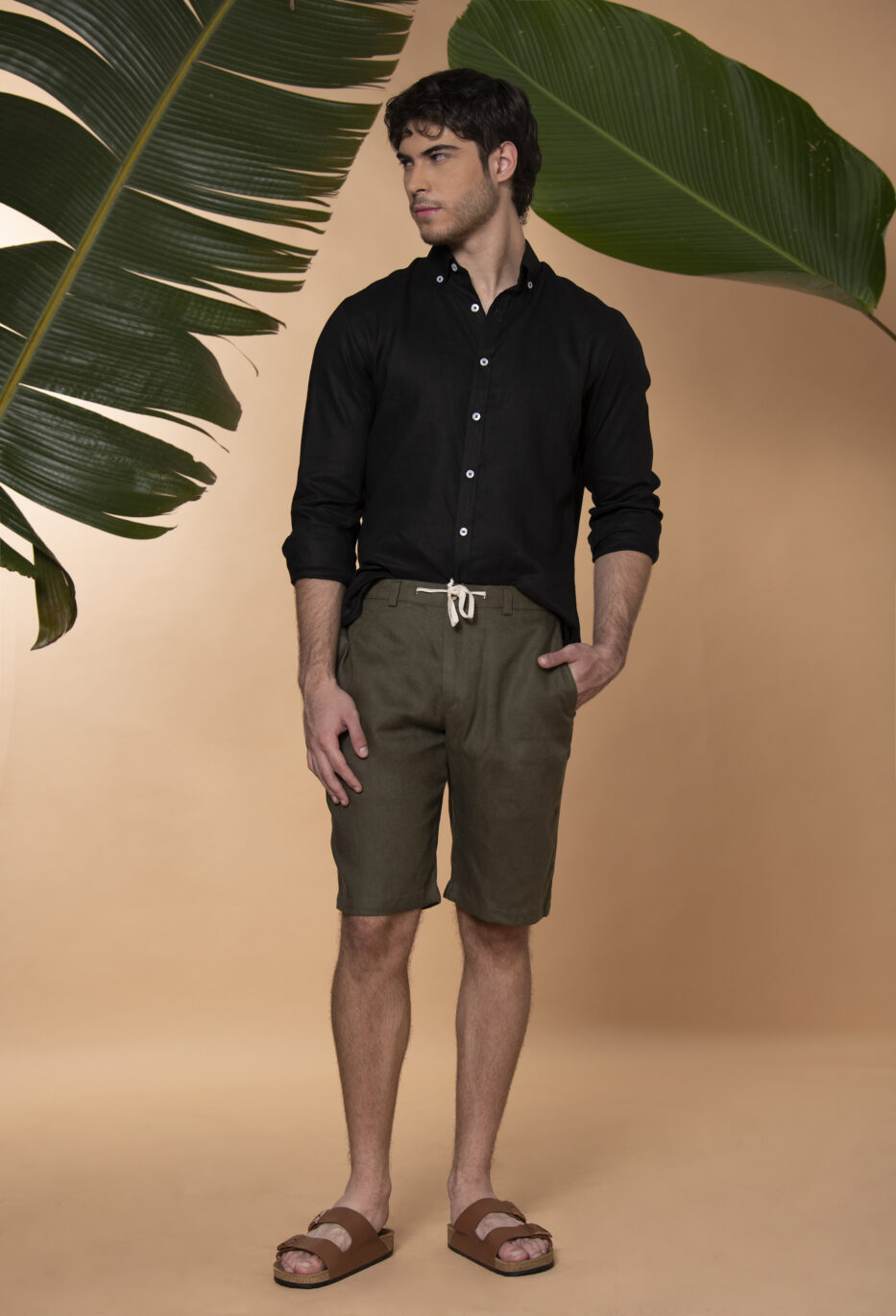 Camisa Sirocco Lino Negro