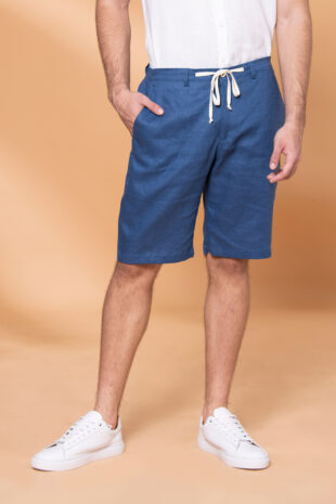 Bermuda Portofino Lino Azul Petróleo - SKU 702250130