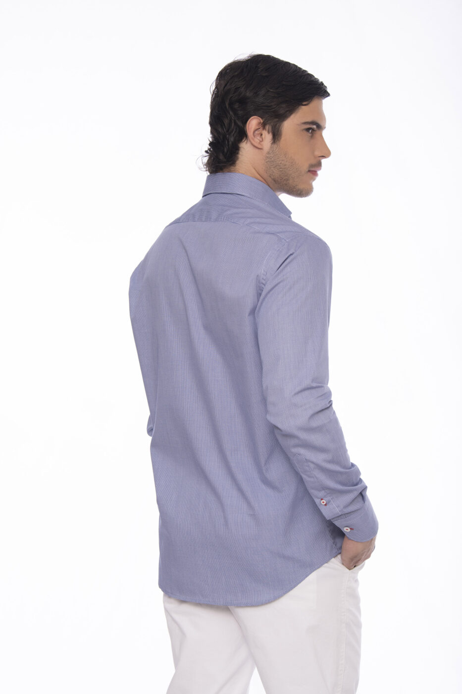 Camisa Algodón Azul Cuadros - SKU 1052540025