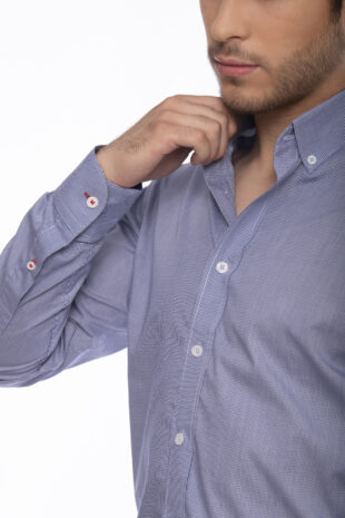 Camisa Algodón Azul Cuadros - SKU 1052540025