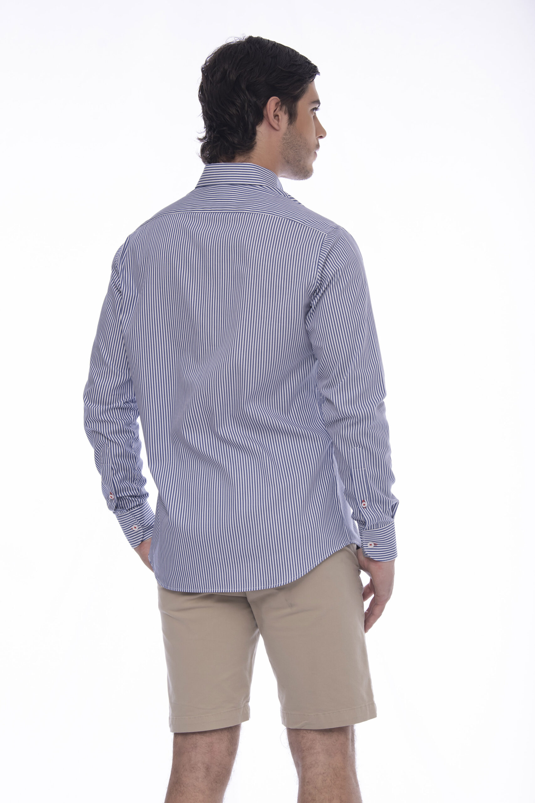 Camisa Algodón Azul Rayas - SKU 1052537027