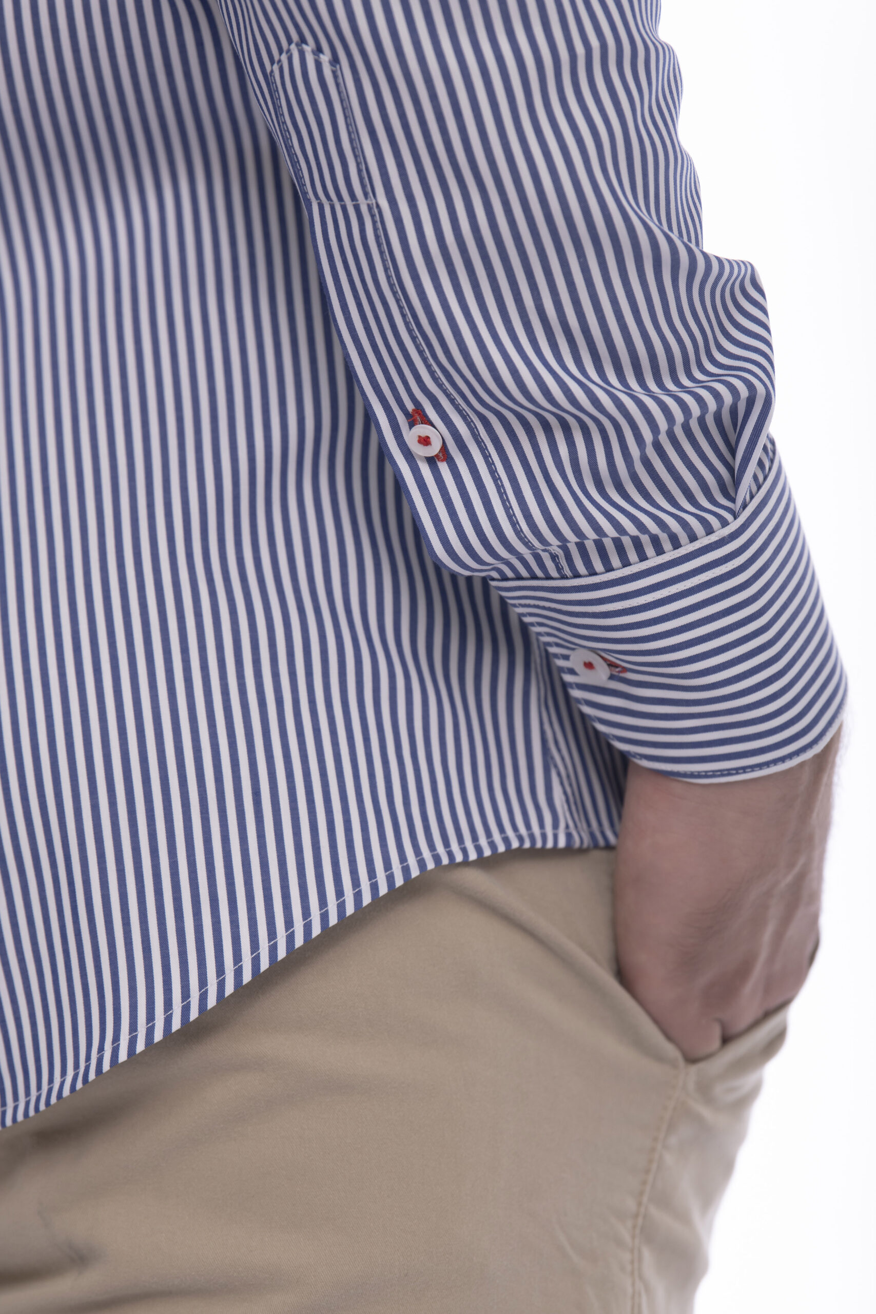 Camisa Algodón Azul Rayas - SKU 1052537027