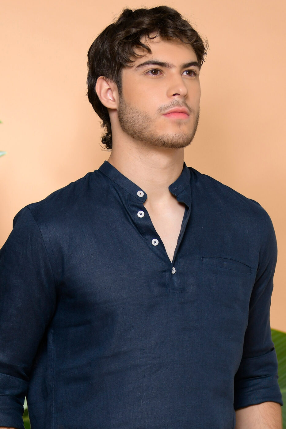 Camisa Mykonos Lino Azul Navy - SKU 705250226