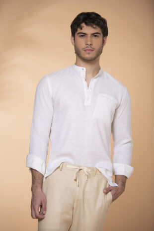 Camisa Mykonos Lino Blanco - SKU 705250219