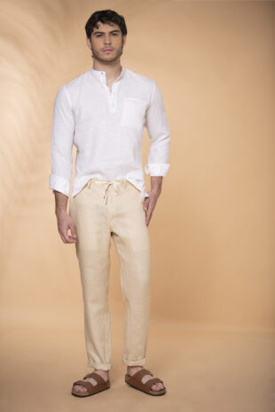 Camisa Mykonos Lino Blanco - SKU 705250219