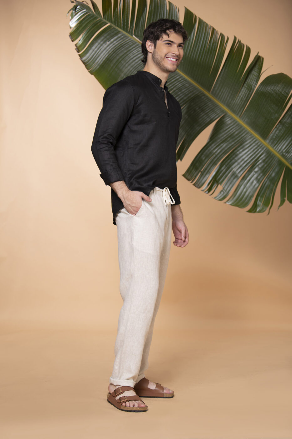 Camisa Mykonos Lino Negro - SKU 705250229