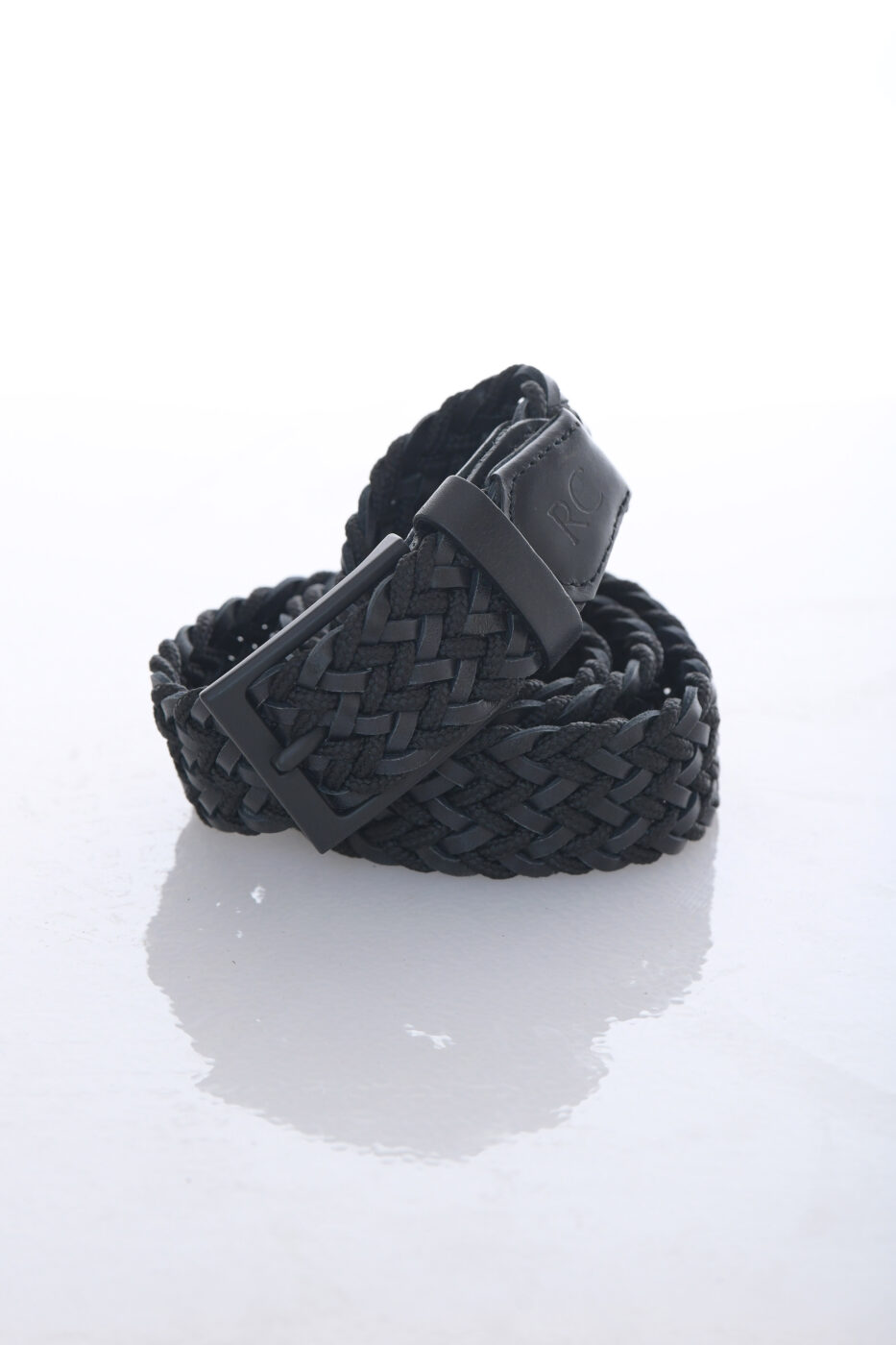 Correa Hilo & Cuero Trenzado Negro - SKU 109252123