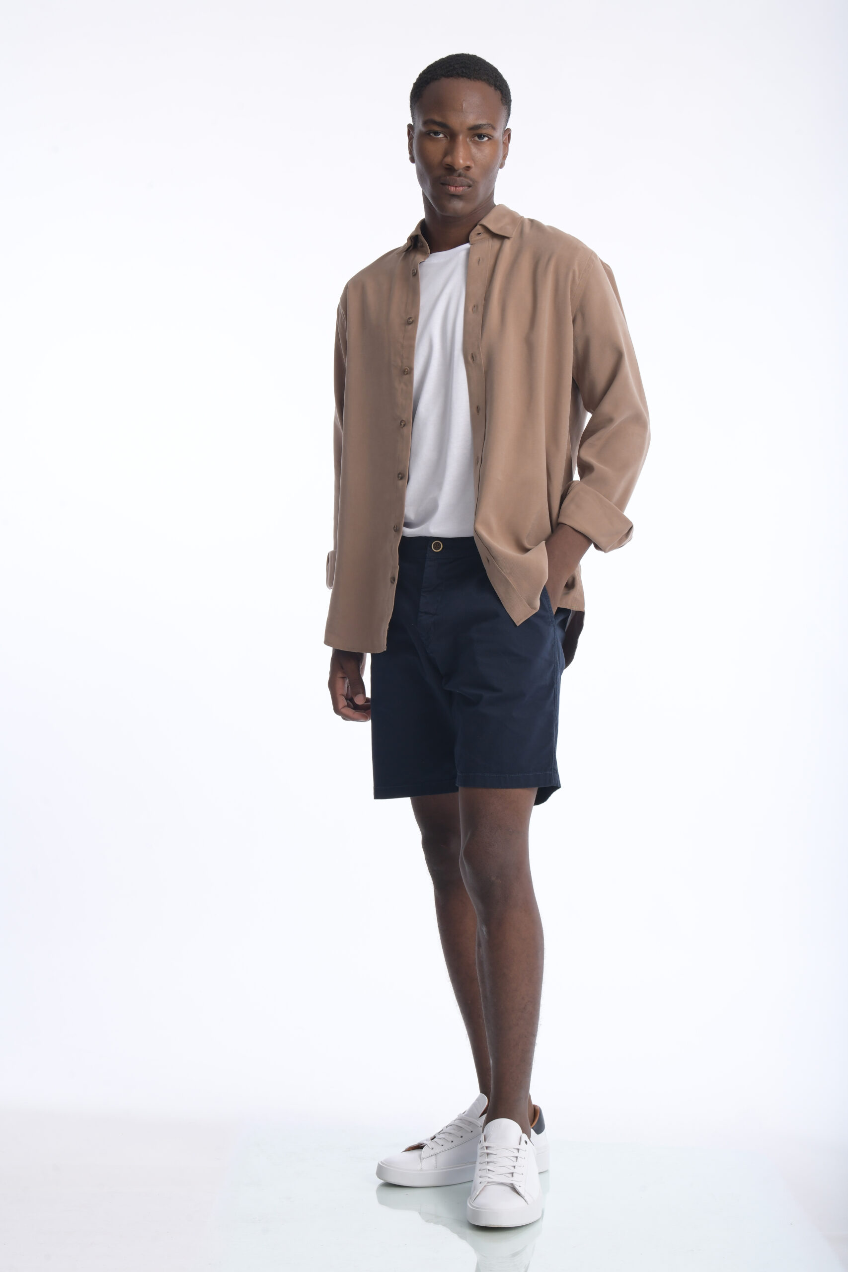 Bermuda Chino Dril Azul Marino