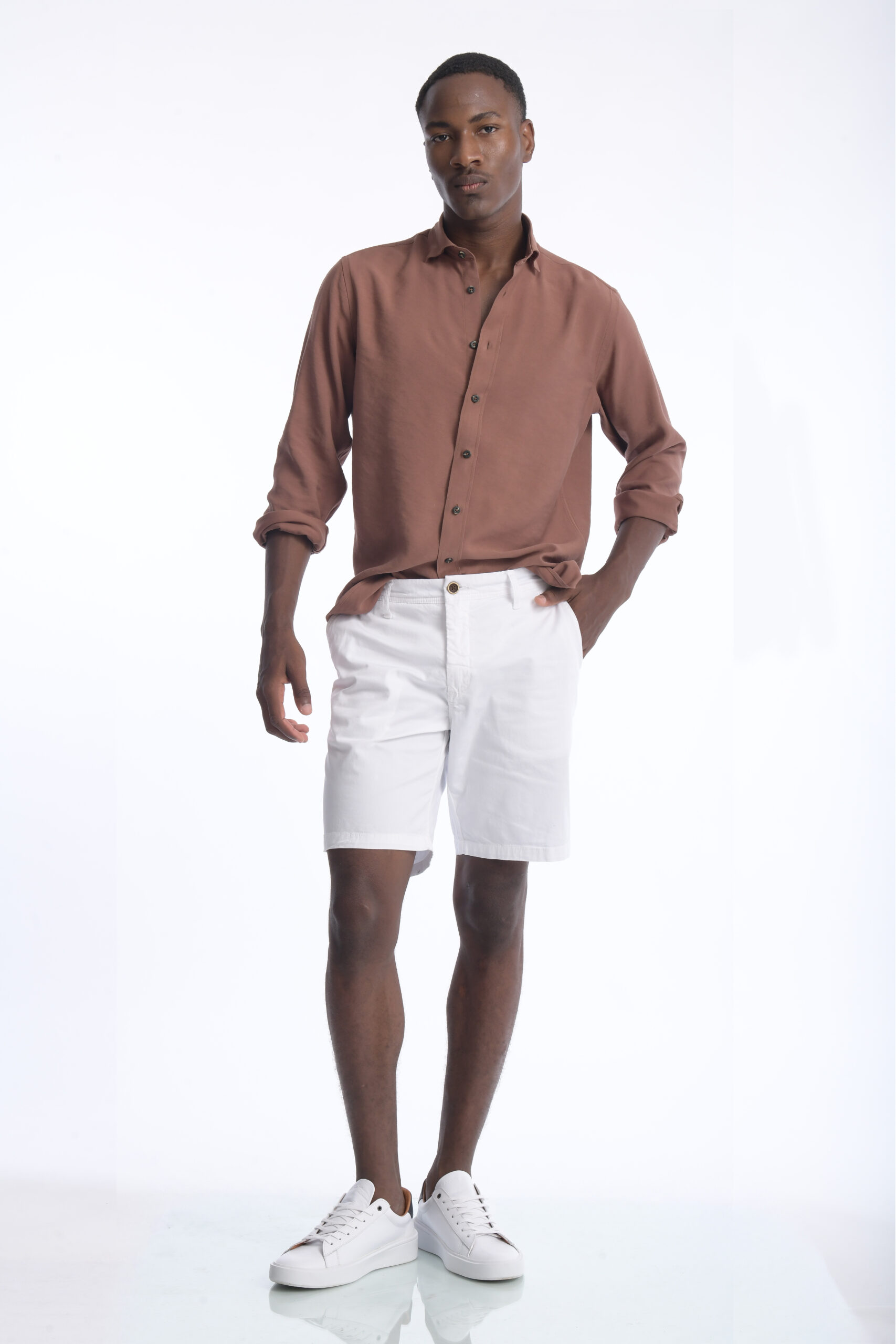 Bermuda Chino Dril Blanco