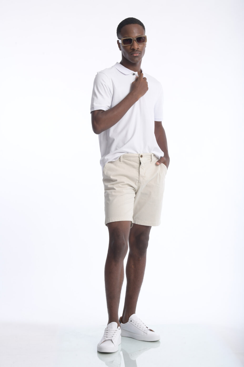 Bermuda Chino Dril Crema