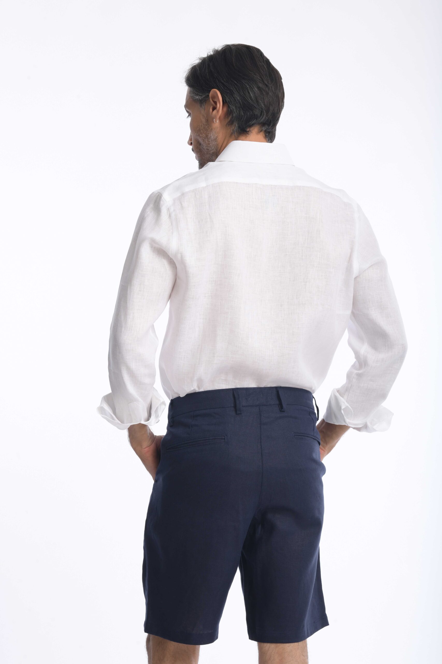 Bermuda Lino Azul Navy - Imagen 4