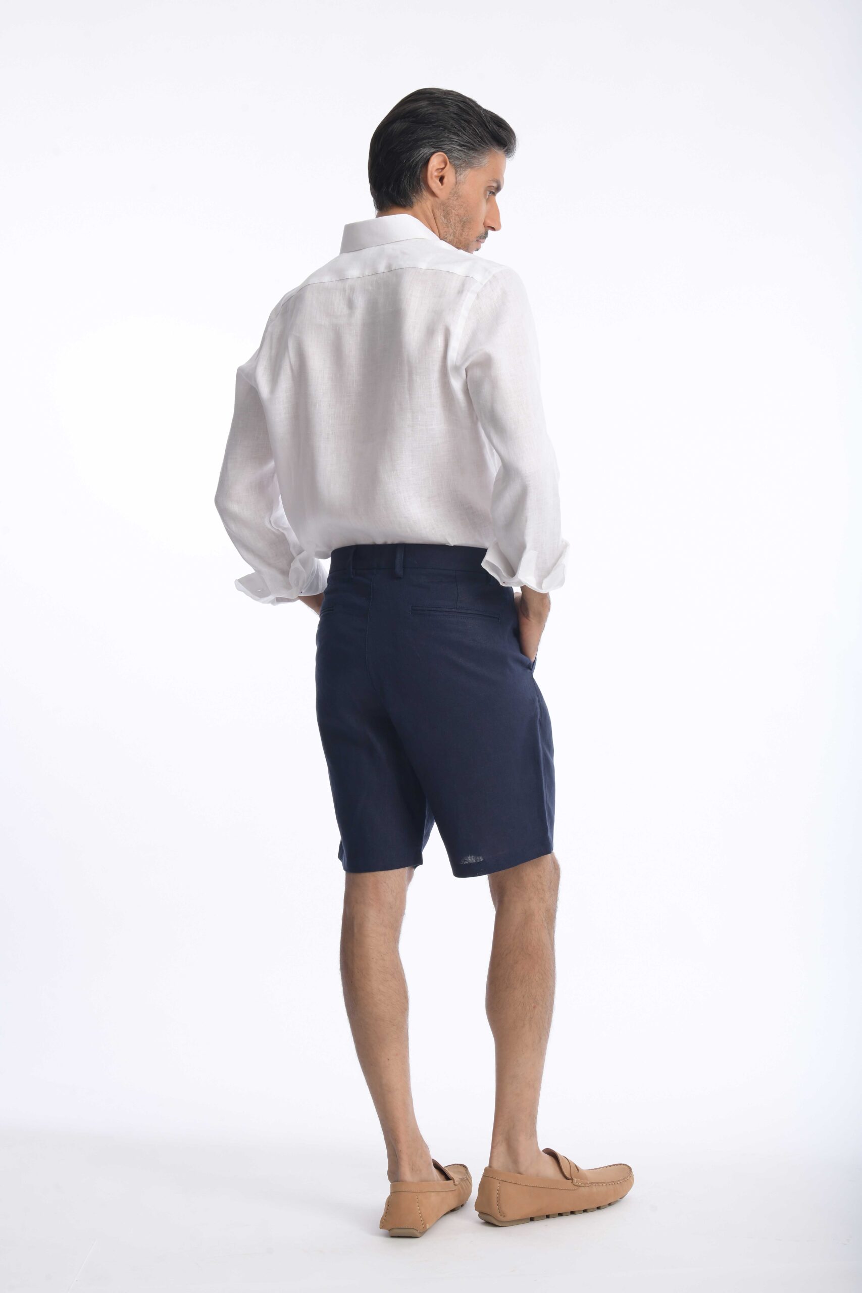 Bermuda Lino Azul Navy - Imagen 2