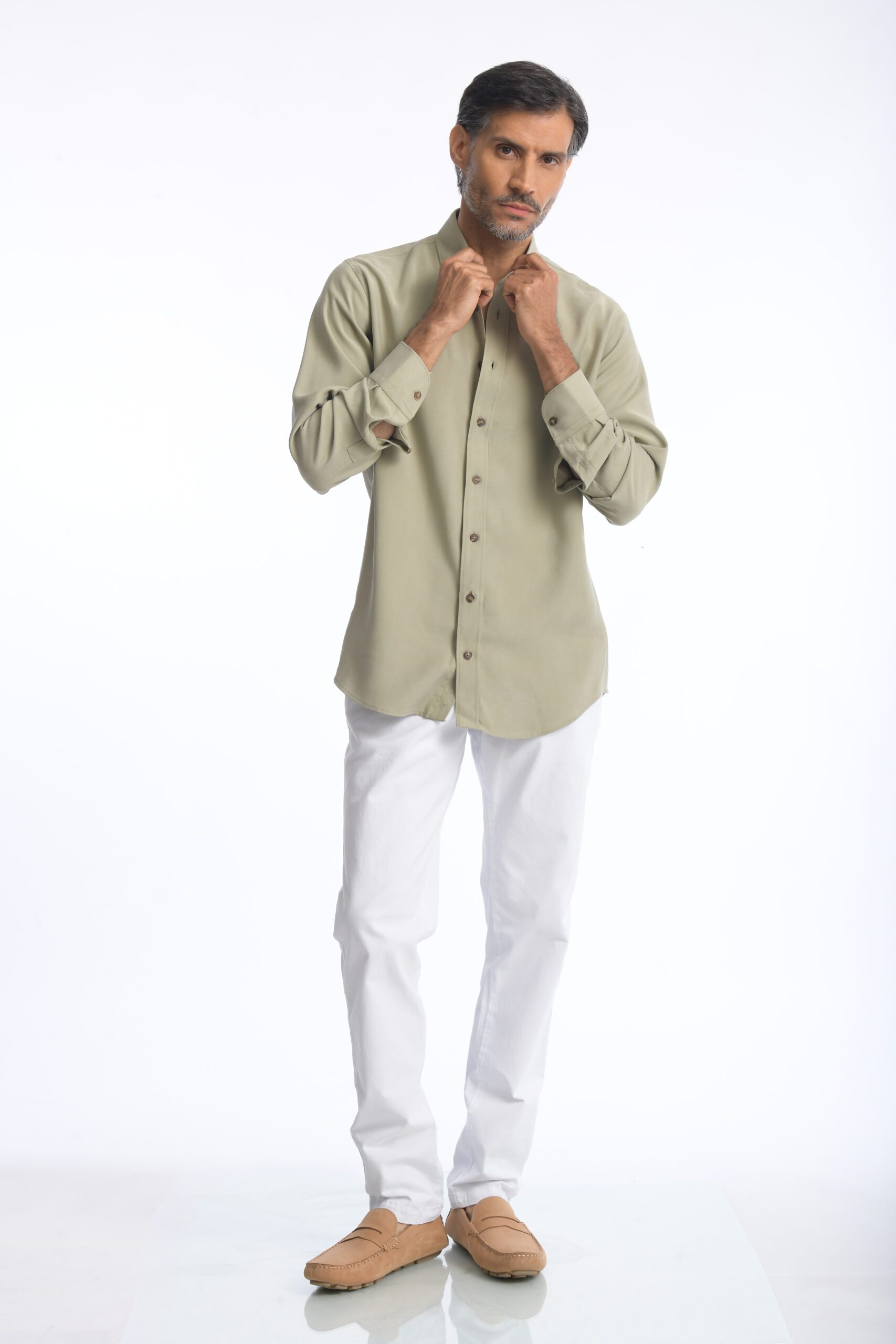 Camisa Cefiro Oliva - Imagen 4